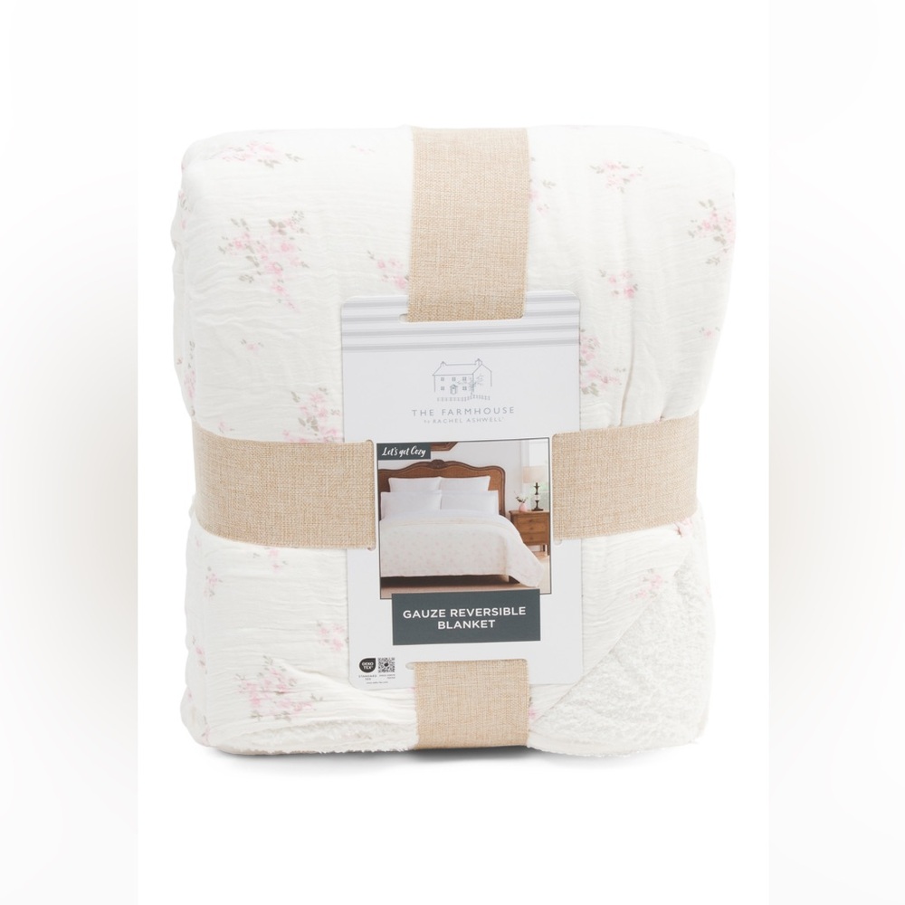 RACHEL ASHWELL Shabby Chic 
Rosabelle Floral Printed Gauze KING Sz Blank…